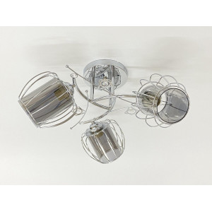 Стельова люстра на 3 плафони 91187B/3 хром