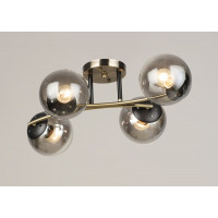 Люстра стельова на 4 плафони VALESO K2317/4 бронза+чорний E27