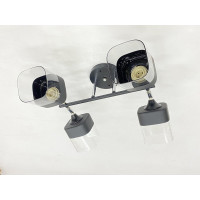 Стельова Люстра на 4 плафони VALESO 91134/4 (Чорний+Хром)