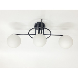 Стельова люстра на 3 плафони 91182/3 чорна