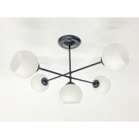 Підвісна люстра на 5 плафонів 91175B/5 чорна