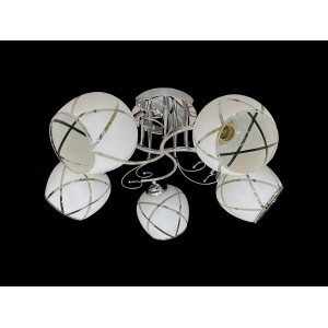 Люстра стельова на 5 плафонів 2348E/5 Хром