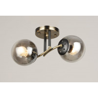 Люстра стельова на 2 плафони VALESO K2317/2 бронза+чорний E27