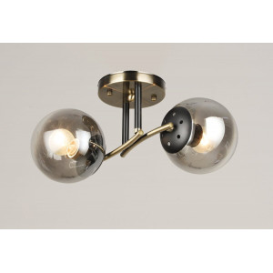 Люстра стельова на 2 плафони VALESO K2317/2 бронза+чорний E27