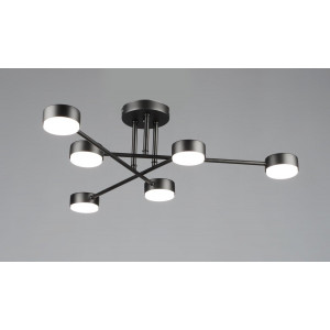 Люстра стельова світлодіодна VALESO N6716/6 GX53 Чорний N6716/6