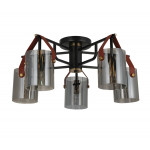 Люстра стельова G 321036/5 Copper+Matt black