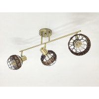 Стельова люстра на 3 плафони 91180L/3 бронза