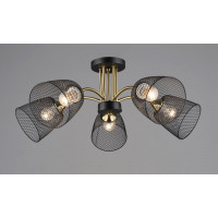 Люстра на п'ять плафонів K2293/5 (Чорний+Мідь)