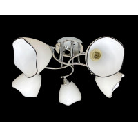 Люстра стельова на 5 прозорих плафонів 9823E/5 Хром