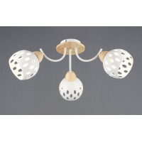 Люстра стельова B N6655/3 Білий + Дерево