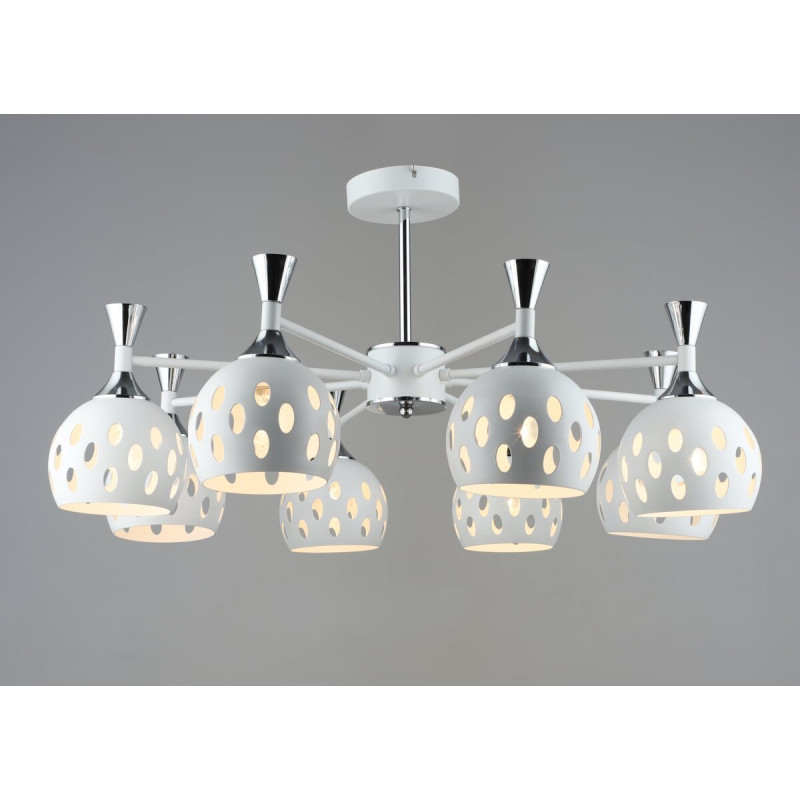 Люстра металева у вітальню VALESO B N6099/8 WT+CR