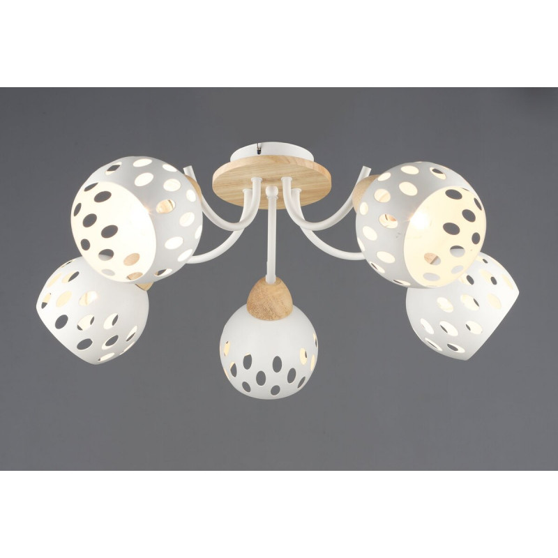 Люстра VALESO B N6655/5 Білий + Дерево