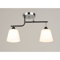 Стельова люстра VALESO K2311/2 на 2 плафони, чорна з хромом