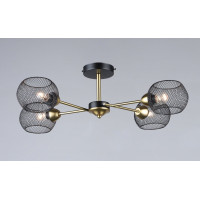 Люстра в стилі лофт B N6565/4 на 4 лампи, Чорний + Мідь