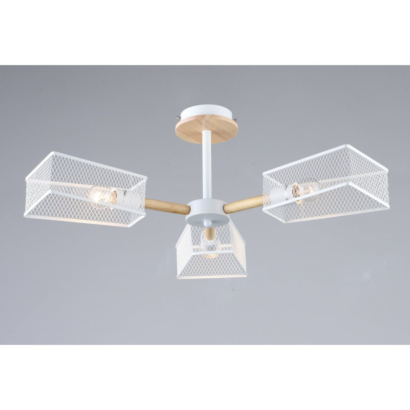 Люстра VALESO B N6687/3 Білий + Дерево