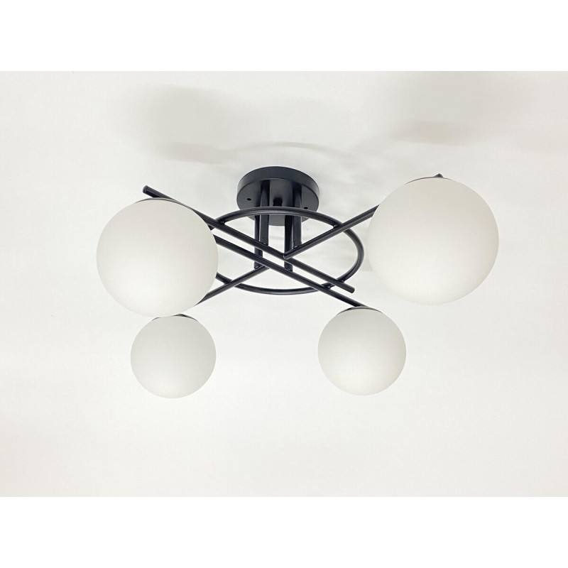 Підвісна люстра на 4 плафони 91182/4 чорна