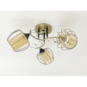 Стельова люстра на 3 плафони 91186/3 бронза+чорний