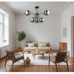 Люстра K2307/6 Чорний + Хром