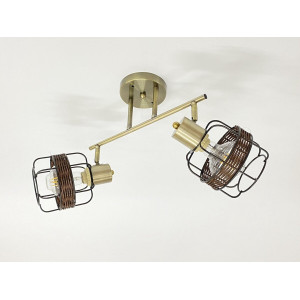 Стельова люстра на 2 плафони 91180J/2 бронза