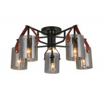 Люстра стельова G 321036/5 Copper+Matt black