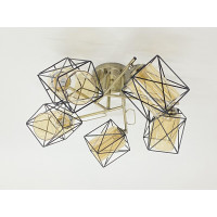 Стельова люстра 91207/5 на 5 плафонів, бронза з чорним