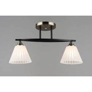 Люстра стельова Sirius B N6588/2 BK+AB на 2 плафони