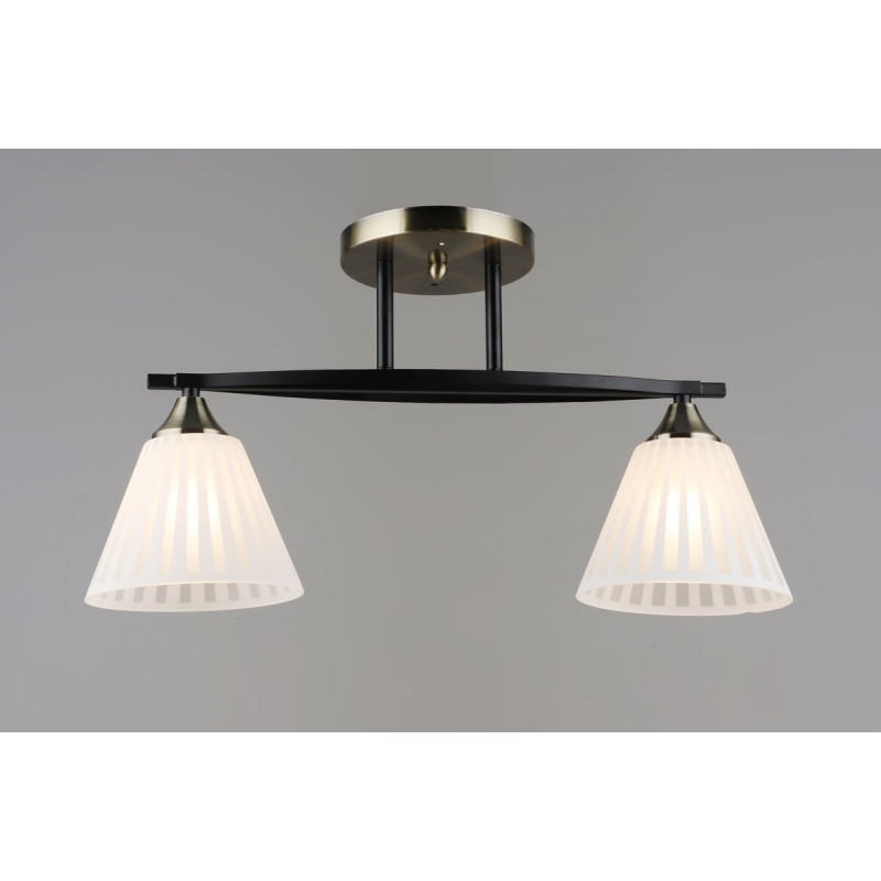 Люстра стельова Sirius B N6588/2 BK+AB на 2 плафони