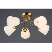 Стельова люстра N6628/5 на 5 плафонів, мідь