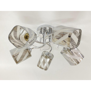 Люстра стельова на 5 плафонів 6247E/5 Хром