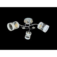 Люстра стельова класична на 3 плафони метал та скло VALESO 2408B/3 Хром