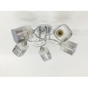 Стельова люстра на 5 плафонів 91186B/5 хром