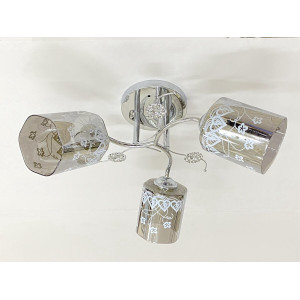 Стельова Люстра на 3 плафони VALESO 6983B/3 (Хром)