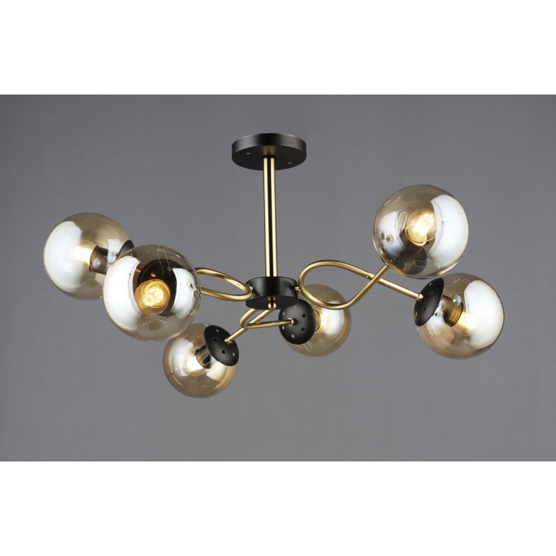 Люстра A4419/6 Мідь + Чорний