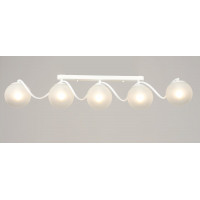 Люстра стельова на 5 плафонів VALESO K2355/5, патрон E27, лінійна, Білий