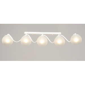 Люстра стельова на 5 плафонів VALESO K2355/5, патрон E27, лінійна, Білий