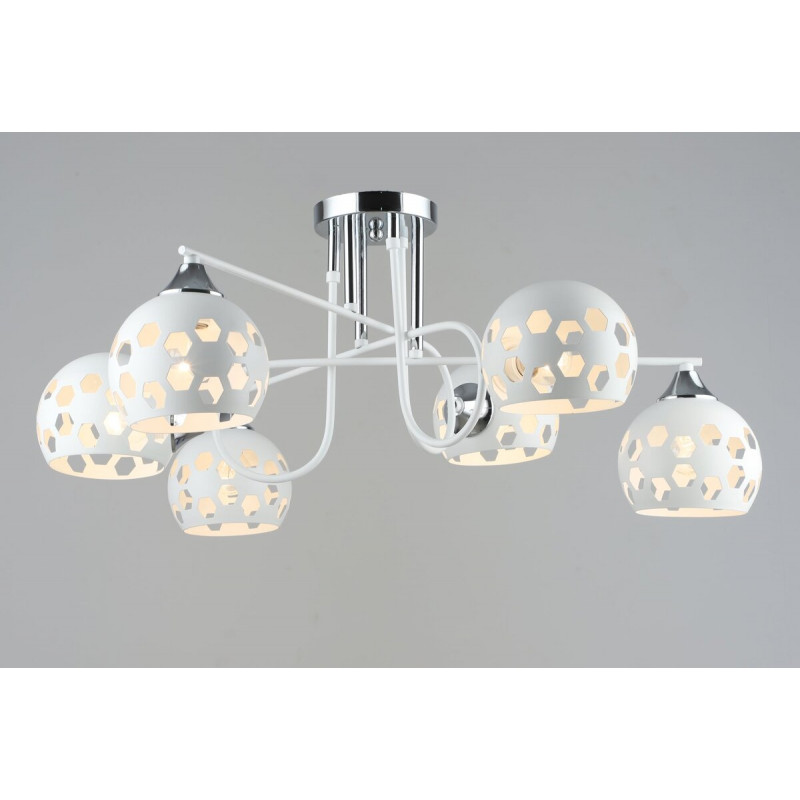 Люстра металева Sirius B A4244/6 WT+CR на 6 плафонів