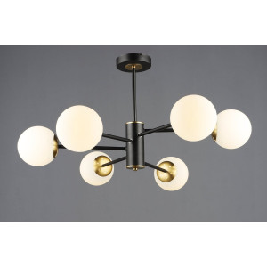 Підвісна люстра B N6650/6 Чорний+Мідь