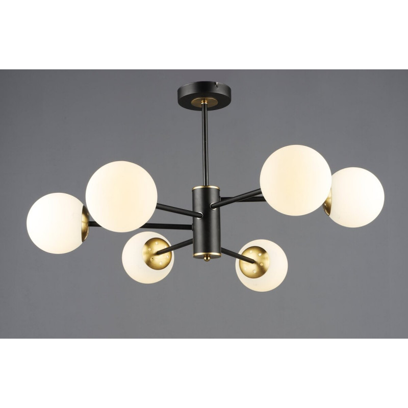 Підвісна люстра B N6650/6 Чорний+Мідь