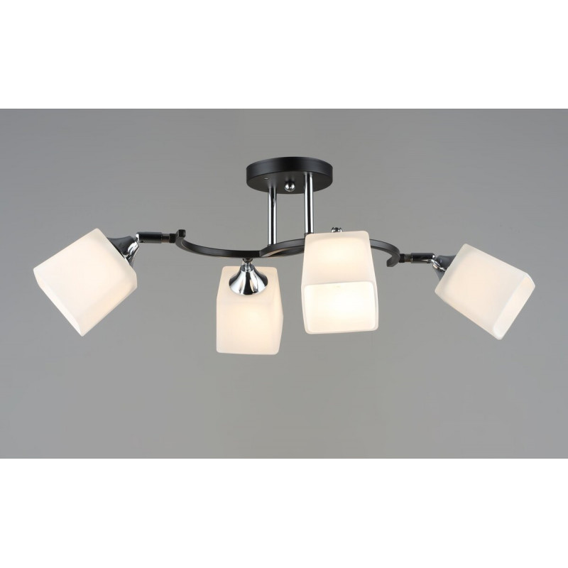 Люстра стельова Sirius B N6106/4 BK+CR з поворотнім механізмом