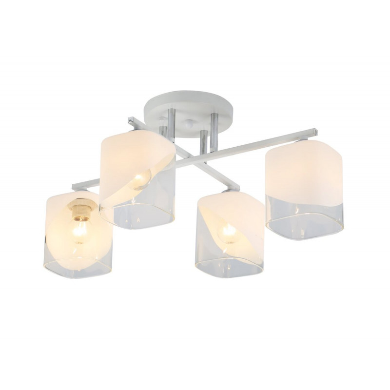 Люстра стельова Sirius 07245/4 Matte White+CR на 4 плафони