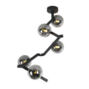 Люстра стельова регульована VALESO BX84020-5 BK чорна