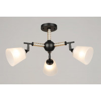 Стельова люстра VALESO K2343/3 на 3 плафони, чорна