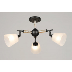 Люстра стельова на 3 плафони VALESO, Чорний, K2343/3