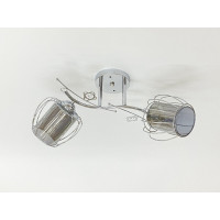 Стельова люстра на 2 плафони 91187B/2 хром