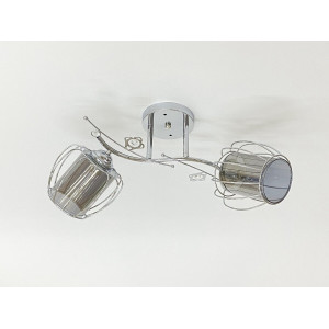 Стельова люстра на 2 плафони 91187B/2 хром