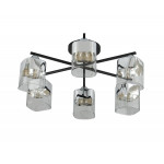 Люстра стельова Sirius 07275/6 Matte Black+CR на 6 плафонiв