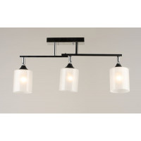 Люстра стельова на 3 плафони VALESO K2321/3 чорний+хром E27