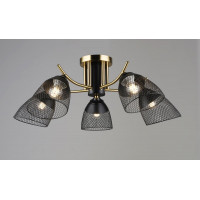 Люстра на п'ять плафонів K2264/5 (Чорний+Мідь)