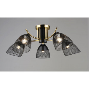 Люстра на п'ять плафонів K2264/5 (Чорний+Мідь)