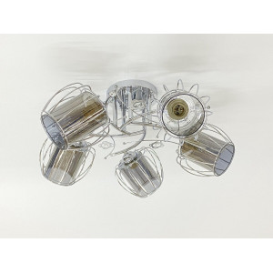 Стельова люстра на 5 плафонів 91187B/5 хром